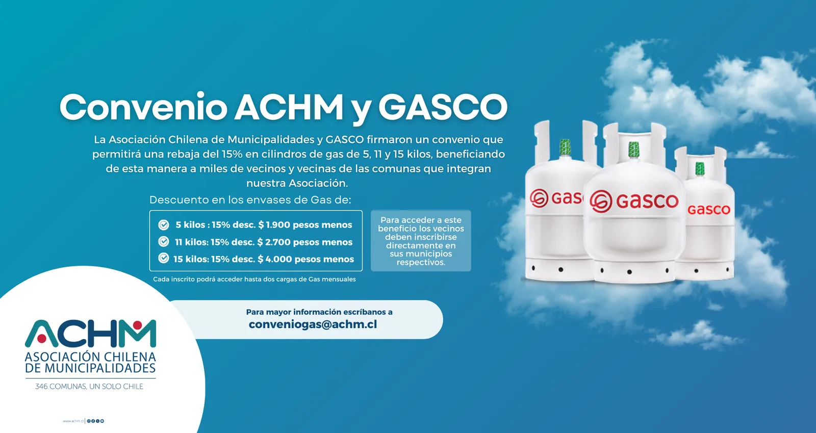 Convenio entre la Asociación Chilena de Municipalidades y GASCO