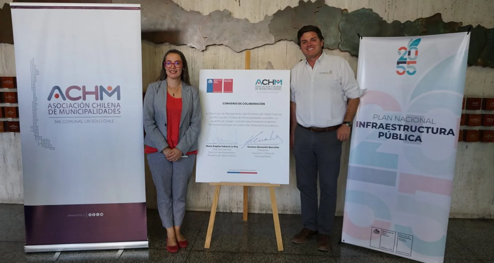 ACHM y MOP firman convenio para fortalecer la planificación territorial e infraestructura pública en las comunas
